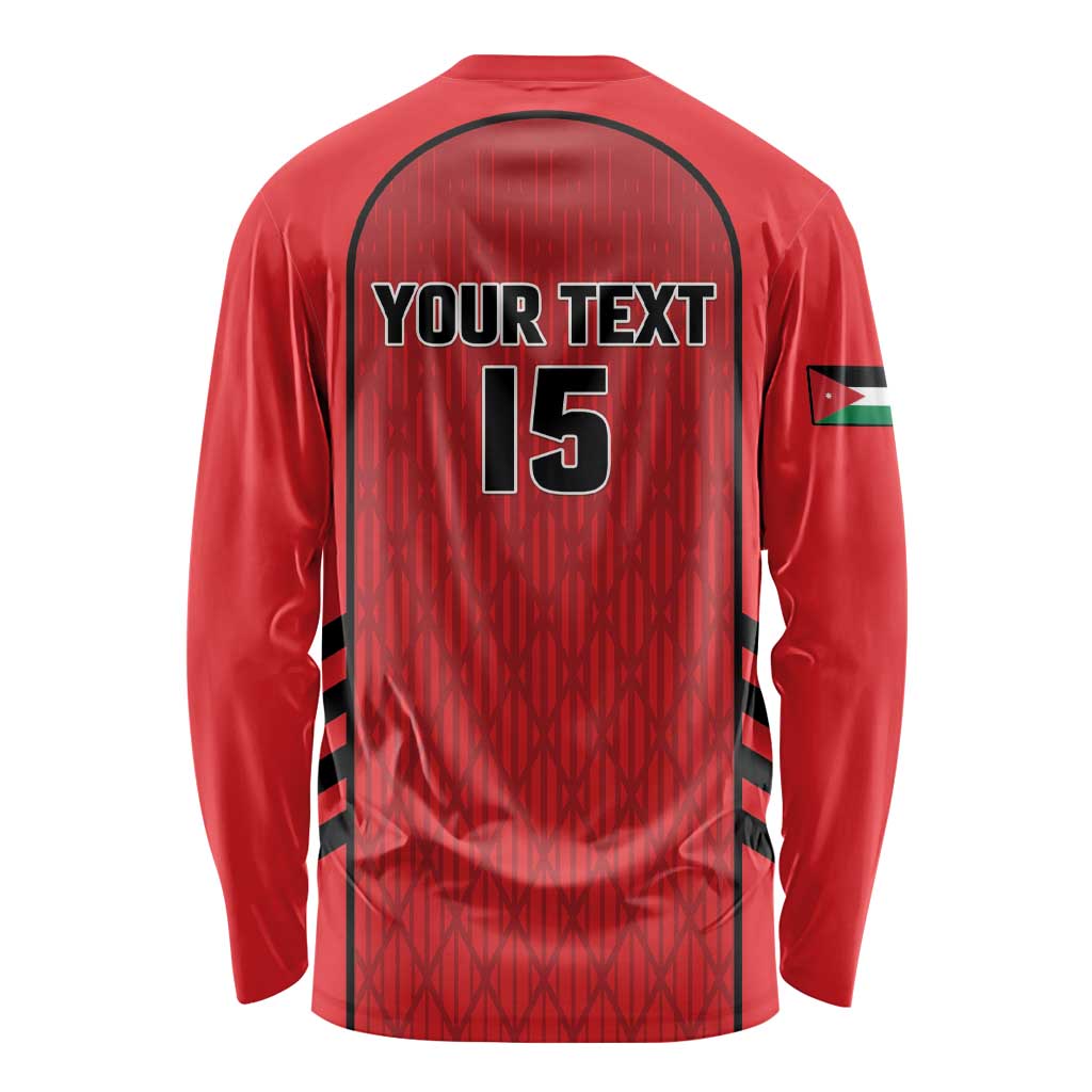 Custom Jordan Football 2026 Long Sleeve Shirt Desert Falcons Rising - Red