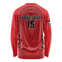 Custom Jordan Football 2026 Long Sleeve Shirt Desert Falcons Rising - Red