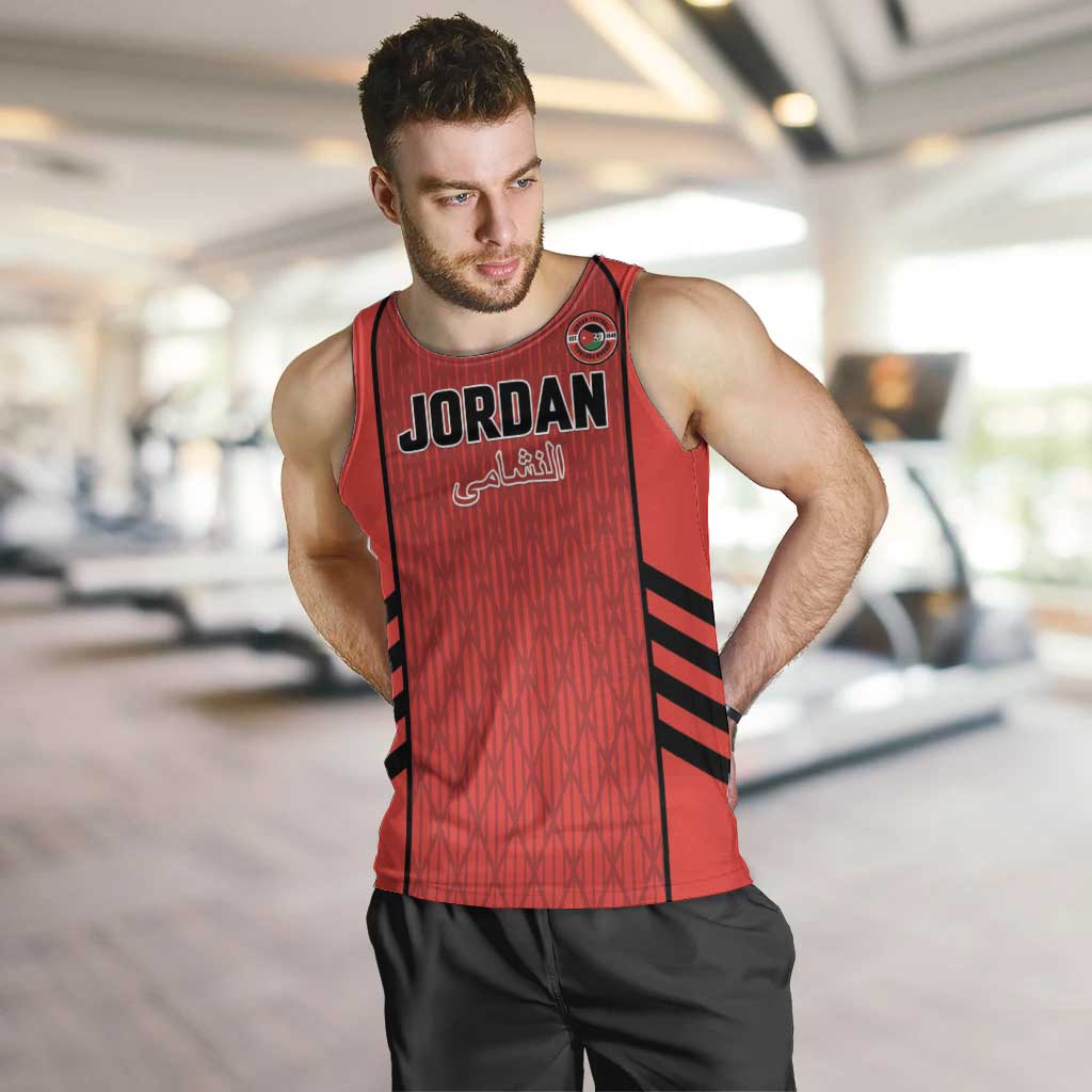 Custom Jordan Football 2026 Men Tank Top Desert Falcons Rising - Red