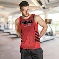 Custom Jordan Football 2026 Men Tank Top Desert Falcons Rising - Red