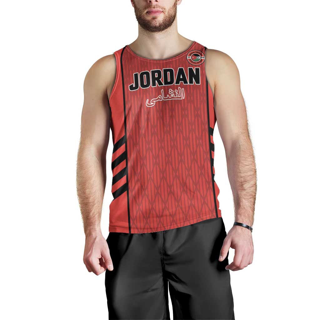Custom Jordan Football 2026 Men Tank Top Desert Falcons Rising - Red