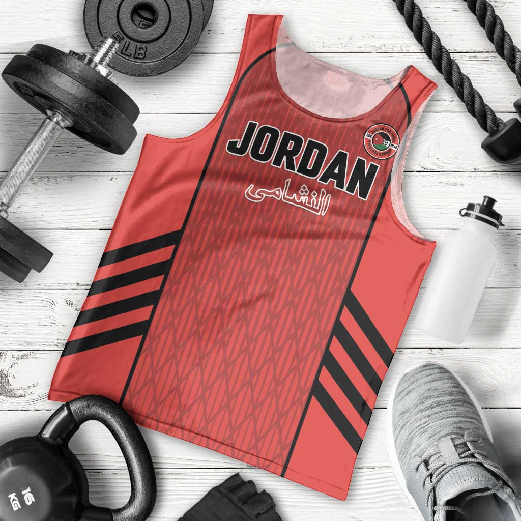 Custom Jordan Football 2026 Men Tank Top Desert Falcons Rising - Red