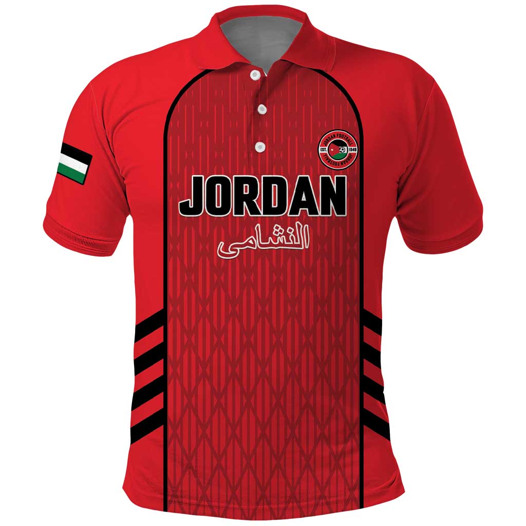 Custom Jordan Football 2026 Polo Shirt Desert Falcons Rising - Red
