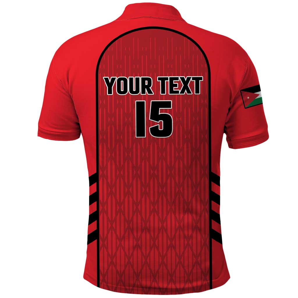 Custom Jordan Football 2026 Polo Shirt Desert Falcons Rising - Red
