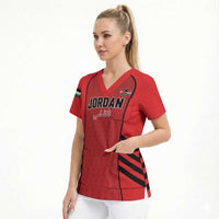 Custom Jordan Football 2026 Scrub Top Desert Falcons Rising - Red