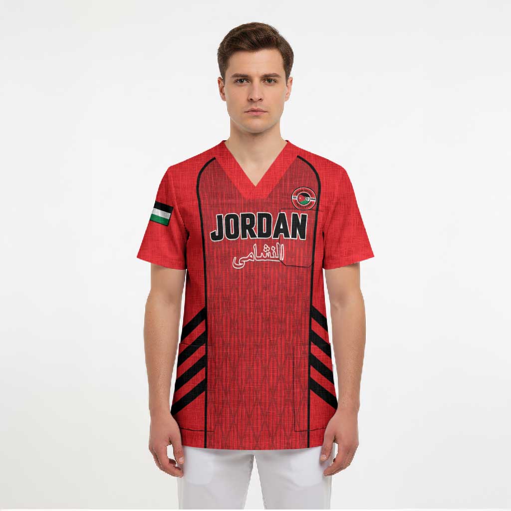 Custom Jordan Football 2026 Scrub Top Desert Falcons Rising - Red