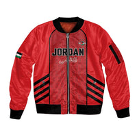 Custom Jordan Football 2026 Sleeve Zip Bomber Jacket Desert Falcons Rising - Red