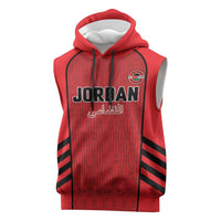 Custom Jordan Football 2026 Sleeveless Hoodie Desert Falcons Rising - Red