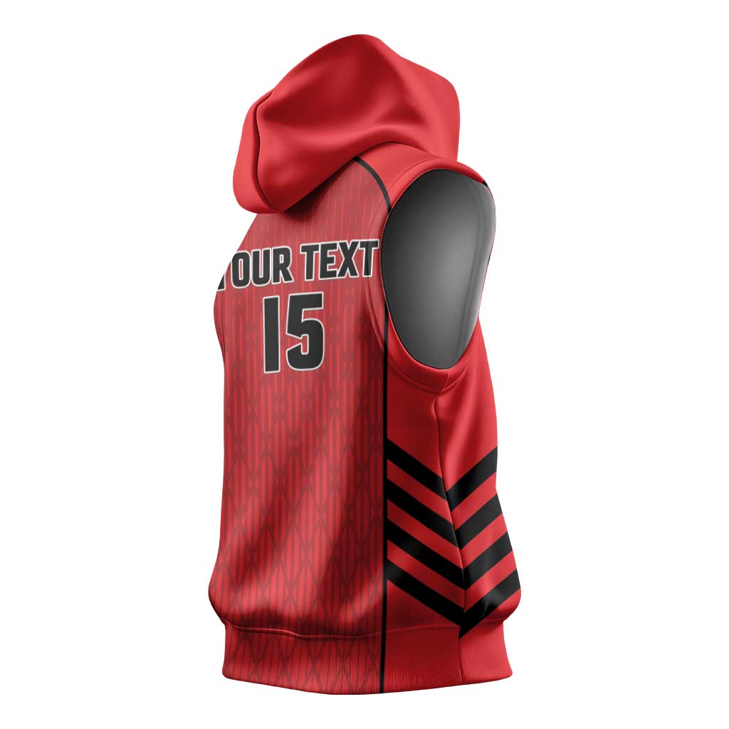 Custom Jordan Football 2026 Sleeveless Hoodie Desert Falcons Rising - Red