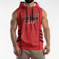 Custom Jordan Football 2026 Sleeveless Hoodie Desert Falcons Rising - Red