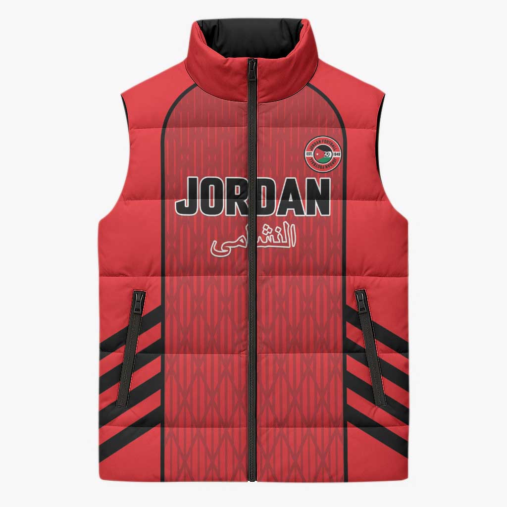 Custom Jordan Football 2026 Sleeveless Puffer Jacket Desert Falcons Rising - Red