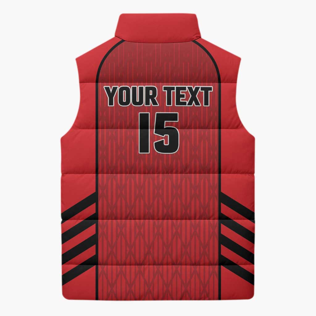 Custom Jordan Football 2026 Sleeveless Puffer Jacket Desert Falcons Rising - Red