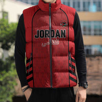 Custom Jordan Football 2026 Sleeveless Puffer Jacket Desert Falcons Rising - Red