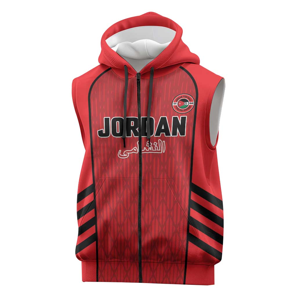 Custom Jordan Football 2026 Sleeveless Zip Hoodie Desert Falcons Rising - Red