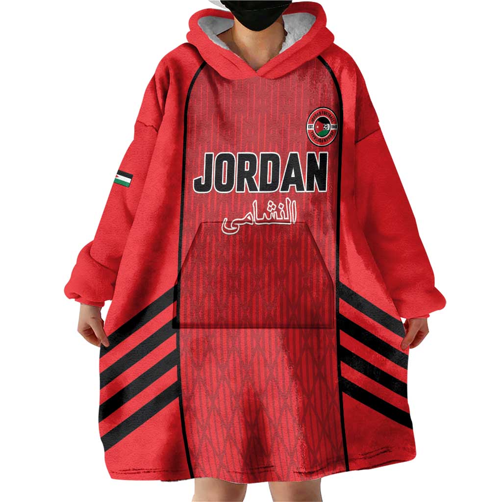 Custom Jordan Football 2026 Wearable Blanket Hoodie Desert Falcons Rising - Red