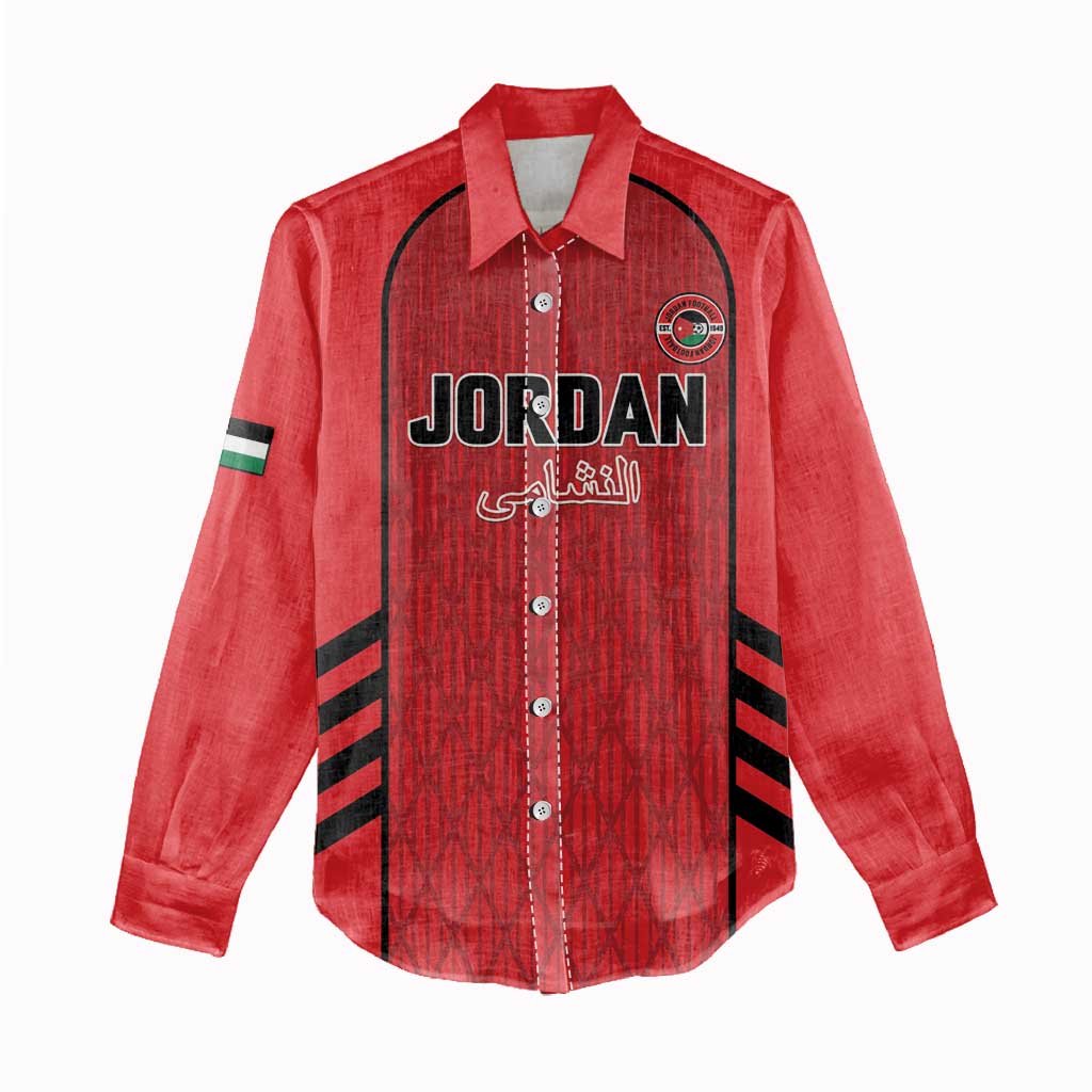 Custom Jordan Football 2026 Women Casual Shirt Desert Falcons Rising - Red