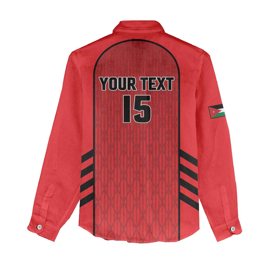 Custom Jordan Football 2026 Women Casual Shirt Desert Falcons Rising - Red