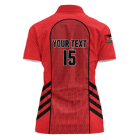 Custom Jordan Football 2026 Women Polo Shirt Desert Falcons Rising - Red