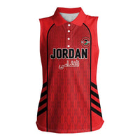 Custom Jordan Football 2026 Women Sleeveless Polo Shirt Desert Falcons Rising - Red