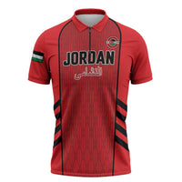 Custom Jordan Football 2026 Zipper Polo Shirt Desert Falcons Rising - Red
