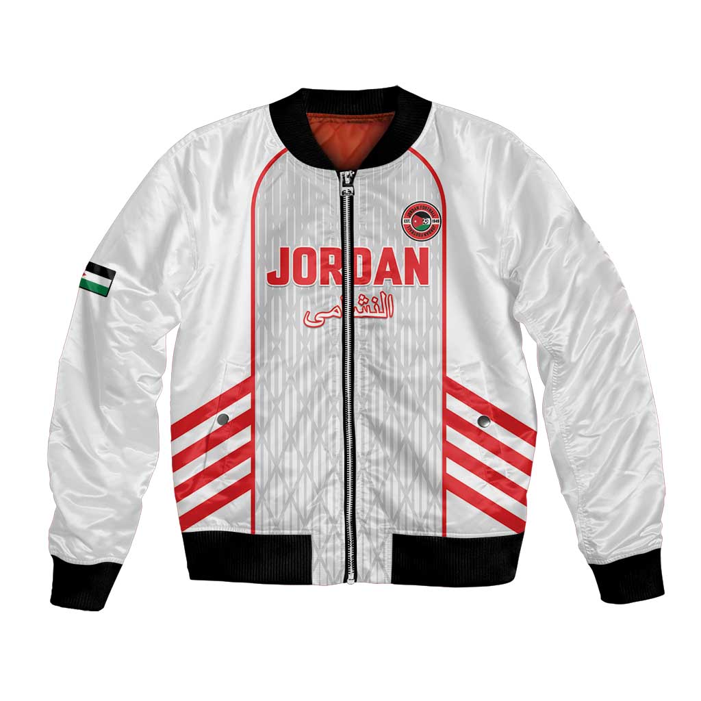 Custom Jordan Football 2026 Bomber Jacket Desert Falcons Rising - White