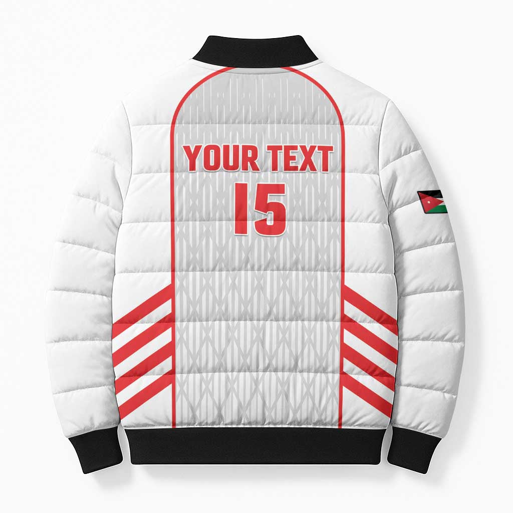 Custom Jordan Football 2026 Bomber Puffer Jacket Desert Falcons Rising - White