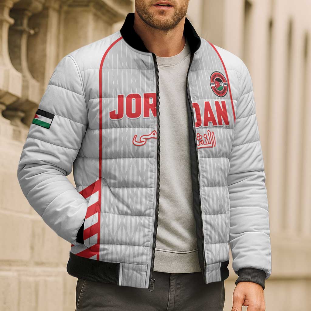 Custom Jordan Football 2026 Bomber Puffer Jacket Desert Falcons Rising - White