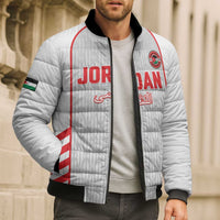 Custom Jordan Football 2026 Bomber Puffer Jacket Desert Falcons Rising - White
