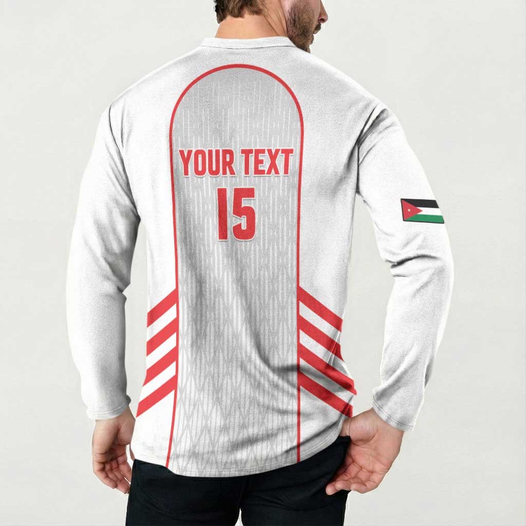 Custom Jordan Football 2026 Button Sweatshirt Desert Falcons Rising - White