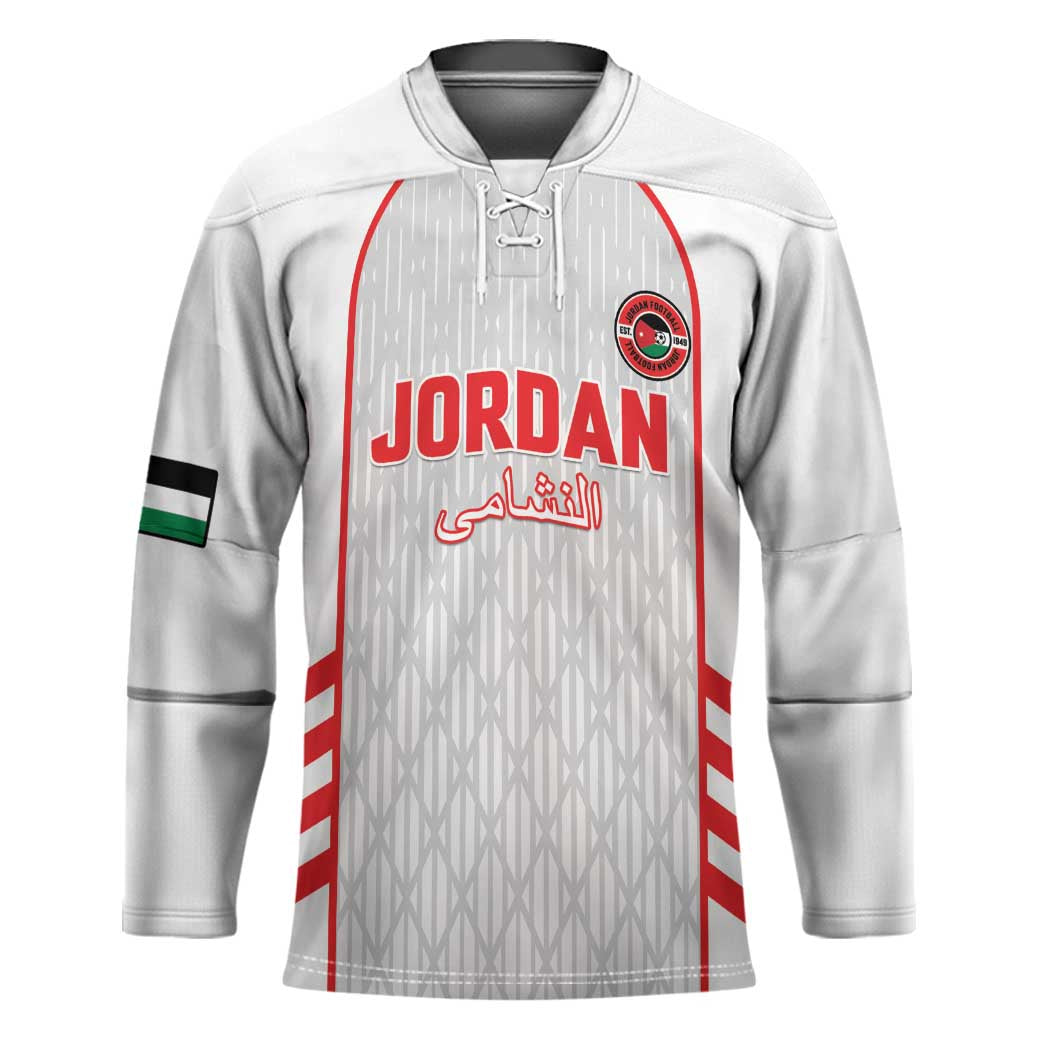 Custom Jordan Football 2026 Hockey Jersey Desert Falcons Rising - White