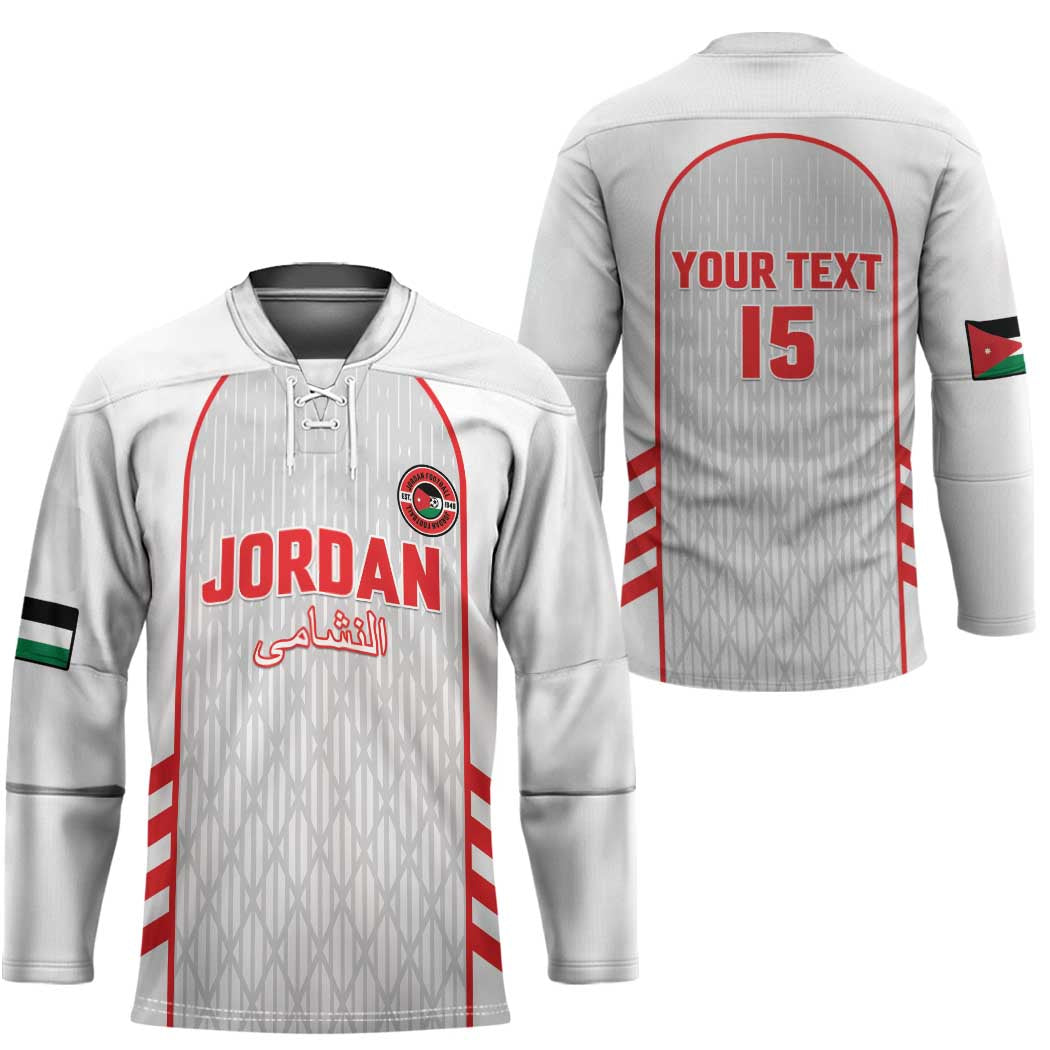 Custom Jordan Football 2026 Hockey Jersey Desert Falcons Rising - White