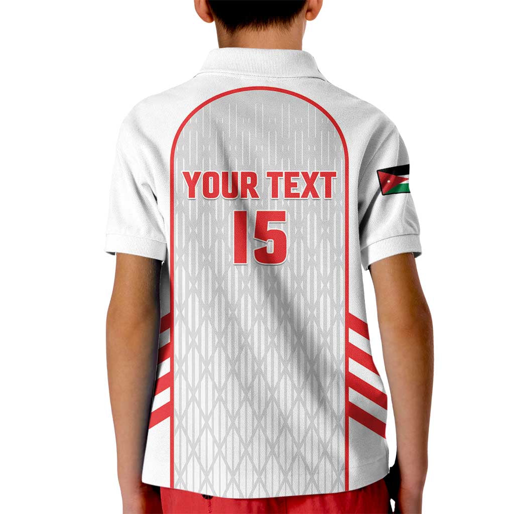 Custom Jordan Football 2026 Kid Polo Shirt Desert Falcons Rising - White