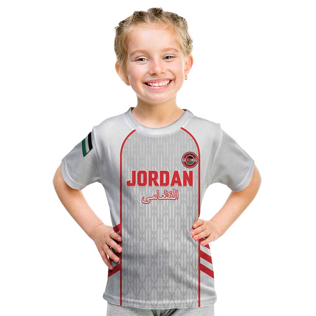 Custom Jordan Football 2026 Kid T Shirt Desert Falcons Rising - White