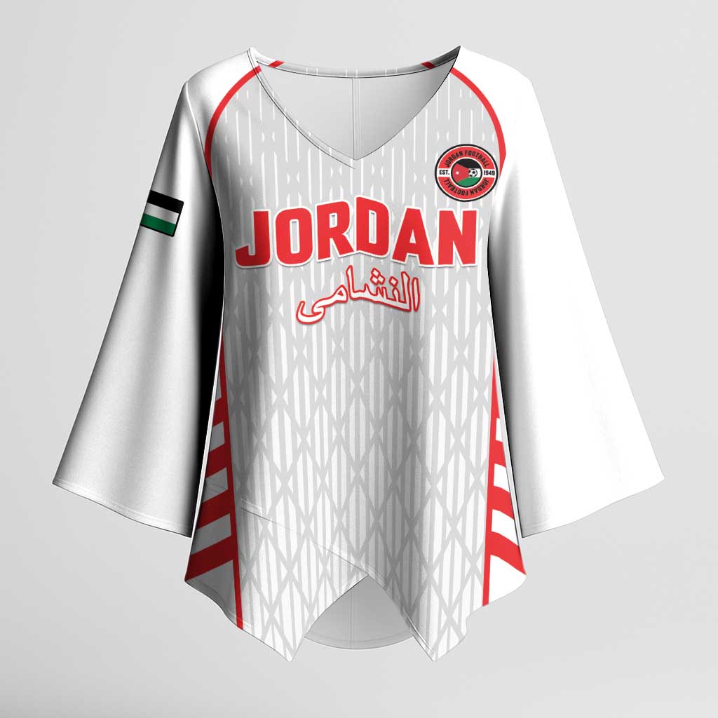 Custom Jordan Football 2026 Kimono Sleeve Blouse Desert Falcons Rising - White