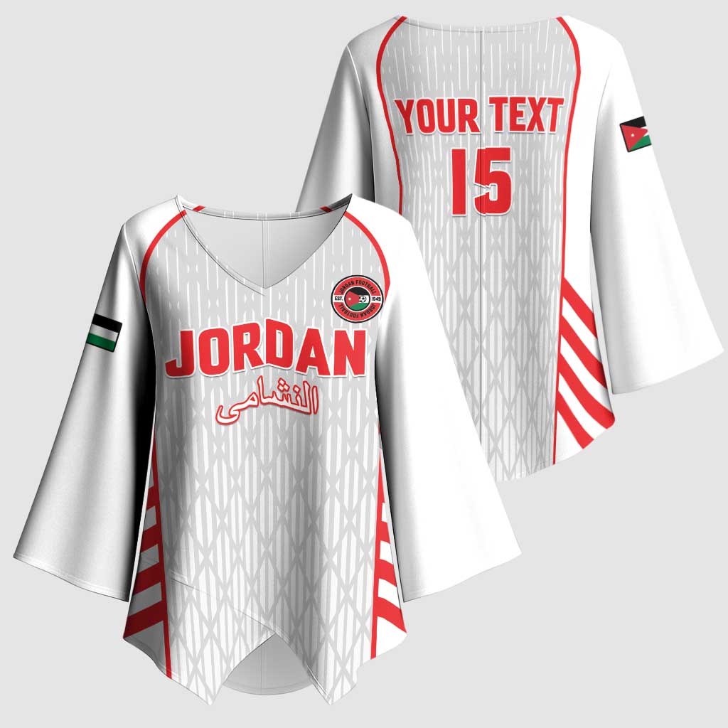 Custom Jordan Football 2026 Kimono Sleeve Blouse Desert Falcons Rising - White