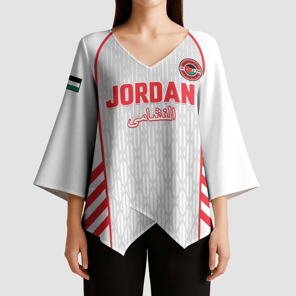 Custom Jordan Football 2026 Kimono Sleeve Blouse Desert Falcons Rising - White