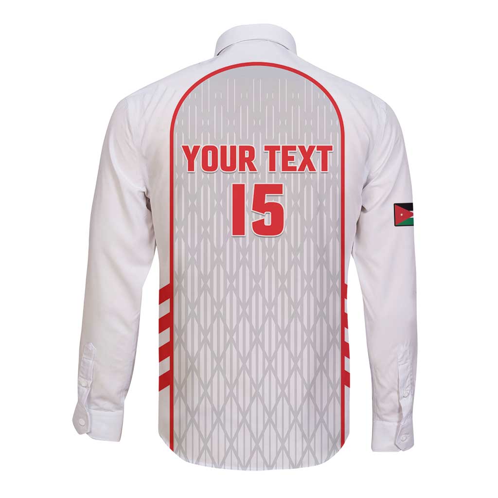 Custom Jordan Football 2026 Long Sleeve Button Shirt Desert Falcons Rising - White