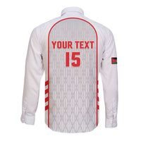 Custom Jordan Football 2026 Long Sleeve Button Shirt Desert Falcons Rising - White