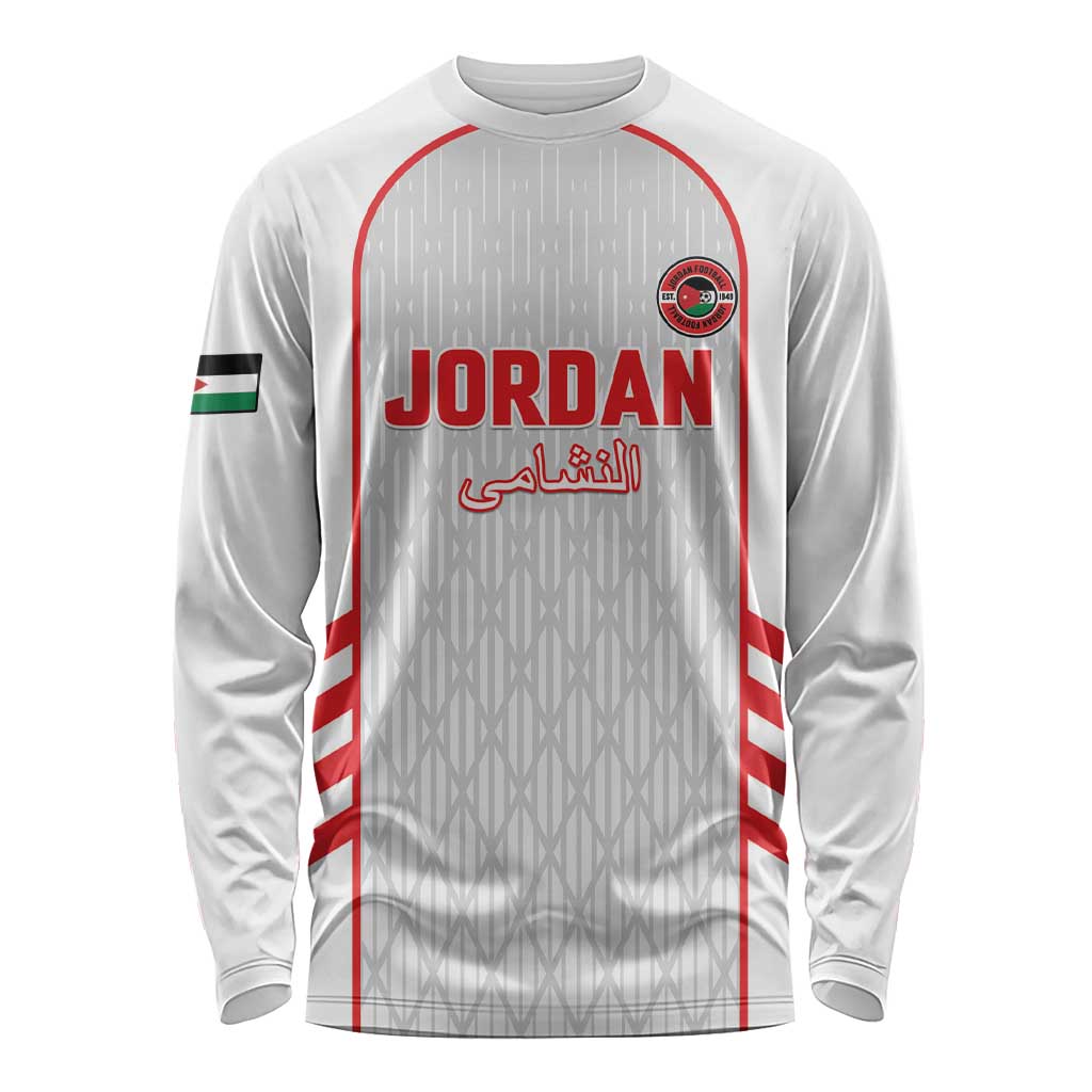 Custom Jordan Football 2026 Long Sleeve Shirt Desert Falcons Rising - White