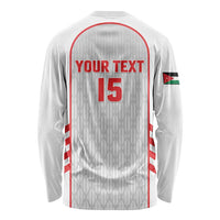 Custom Jordan Football 2026 Long Sleeve Shirt Desert Falcons Rising - White