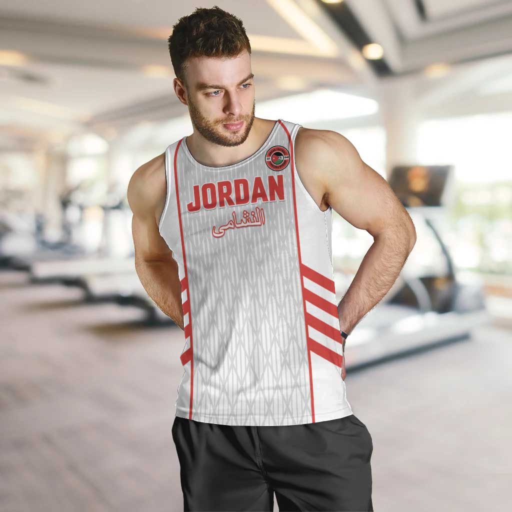 Custom Jordan Football 2026 Men Tank Top Desert Falcons Rising - White