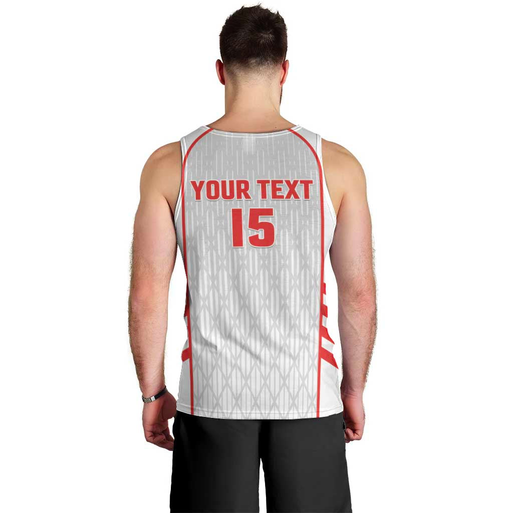 Custom Jordan Football 2026 Men Tank Top Desert Falcons Rising - White