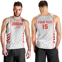 Custom Jordan Football 2026 Men Tank Top Desert Falcons Rising - White