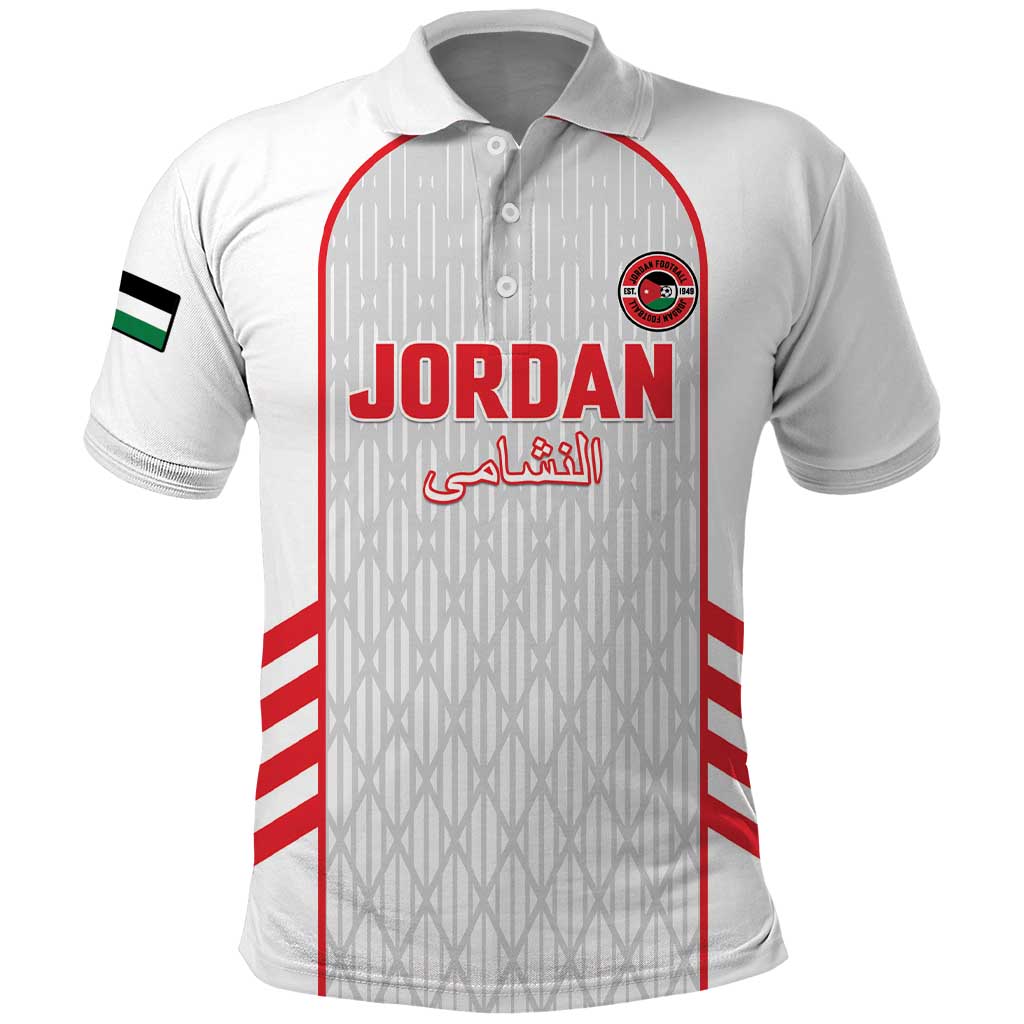 Custom Jordan Football 2026 Polo Shirt Desert Falcons Rising - White