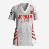 Custom Jordan Football 2026 Scrub Top Desert Falcons Rising - White