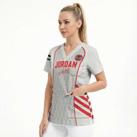 Custom Jordan Football 2026 Scrub Top Desert Falcons Rising - White