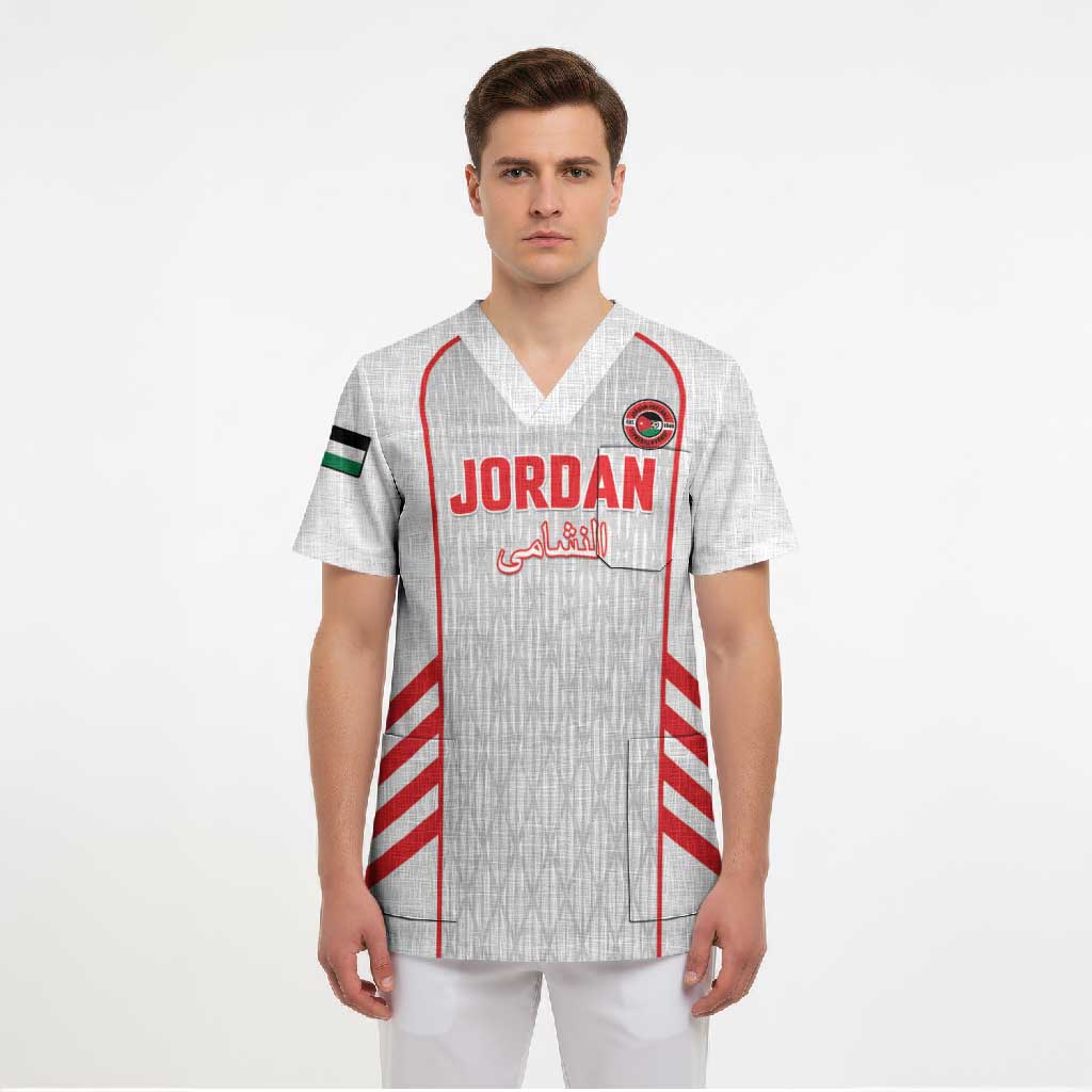 Custom Jordan Football 2026 Scrub Top Desert Falcons Rising - White