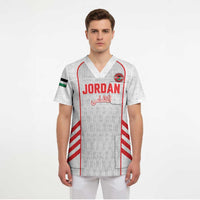 Custom Jordan Football 2026 Scrub Top Desert Falcons Rising - White