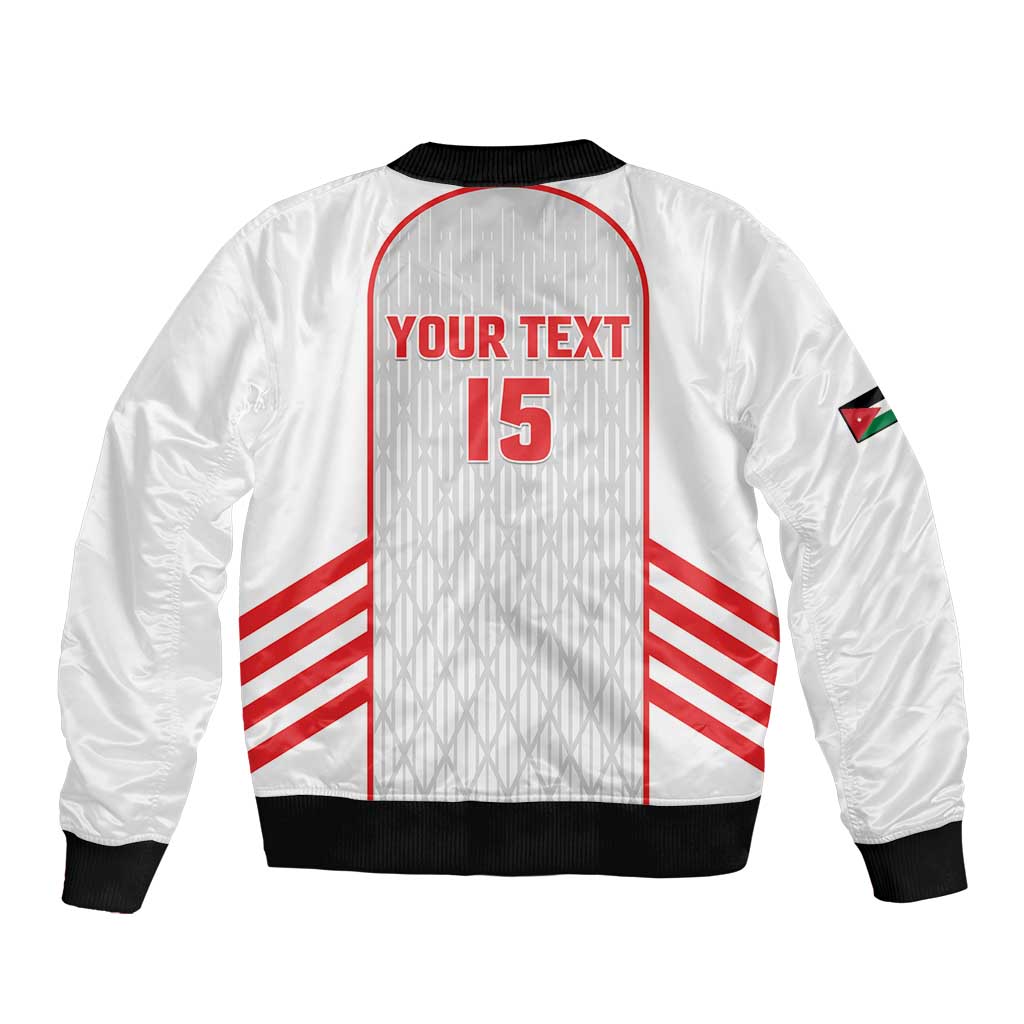 Custom Jordan Football 2026 Sleeve Zip Bomber Jacket Desert Falcons Rising - White