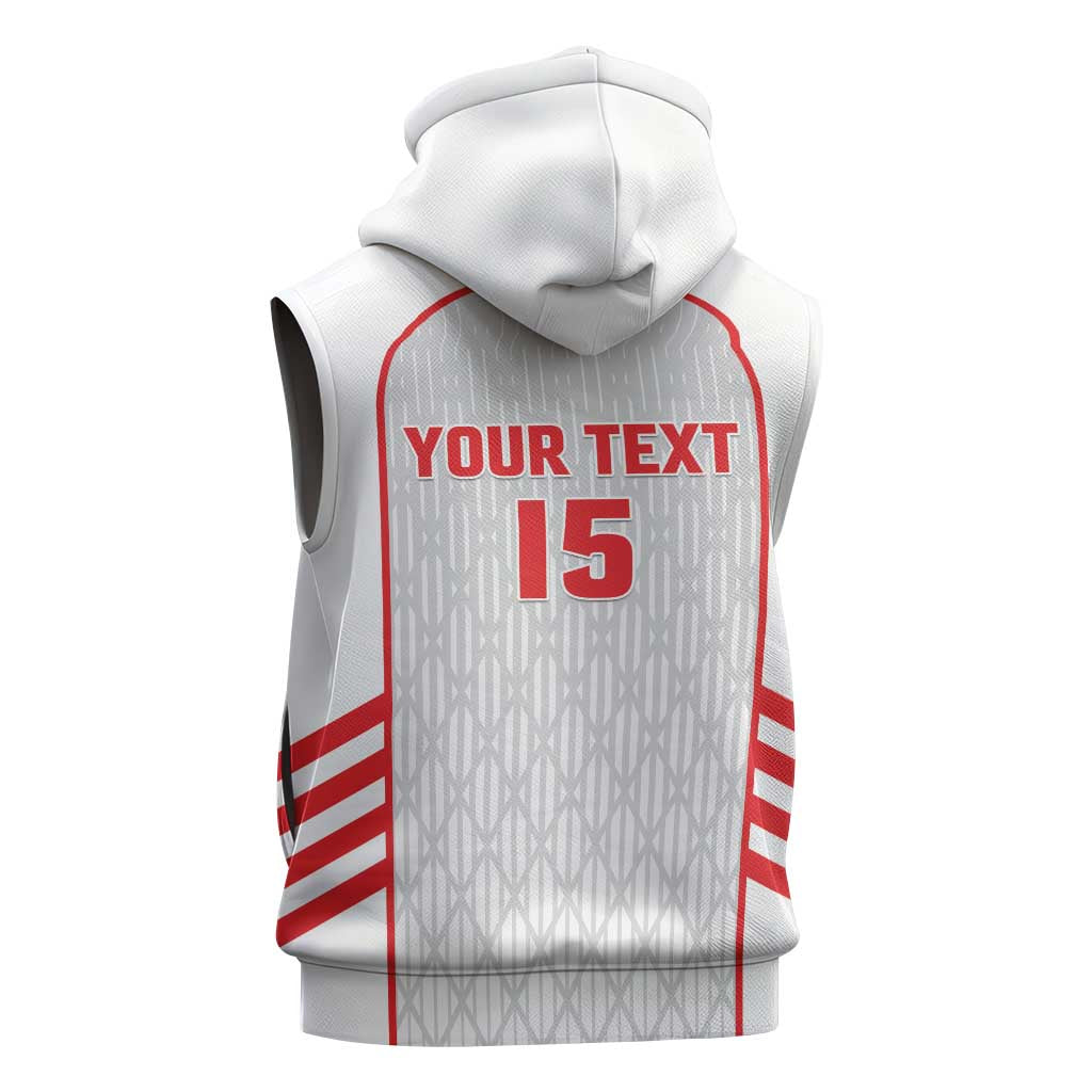 Custom Jordan Football 2026 Sleeveless Hoodie Desert Falcons Rising - White